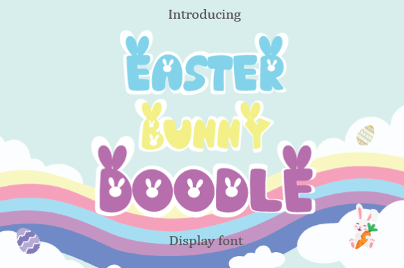 Easter Bunny Doodle: A Playful Font for Branding with Charm