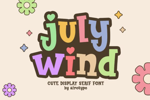 July Wind: A Playful Display Font for Editorial Design