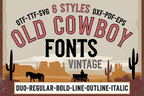 Old Cowboy Bundle: A Wild West Font for Bold Web Design