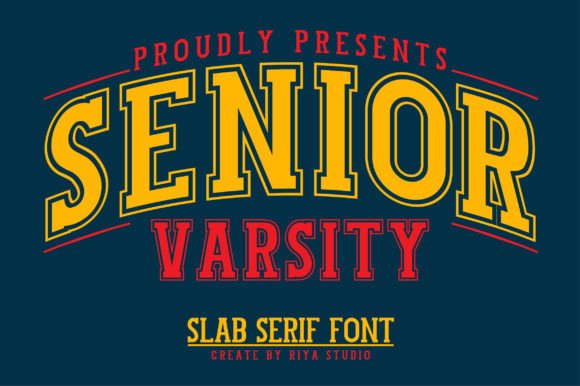 Senior Varsity Font for Handmade Creations