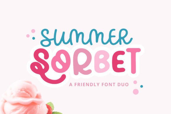 Summer Sorbet: A Groovy Display Font for Editorial Projects