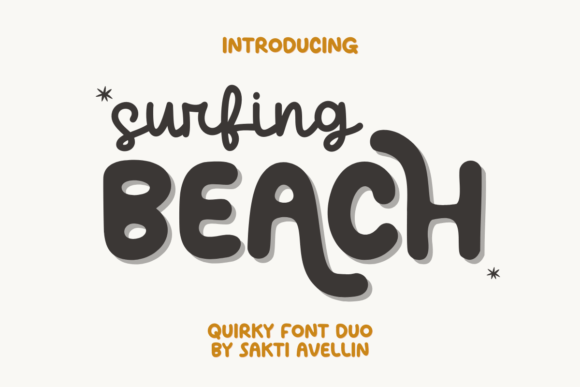 Surfing Beach Duo: A Playful Display Font for Digital Creatives