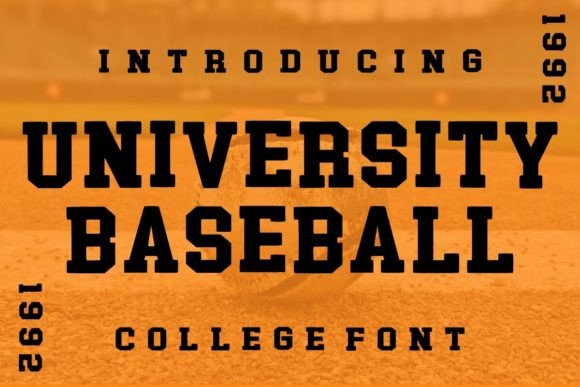 University Baseball Font for Branding Projects
