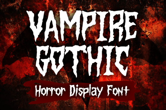 Vampire Gothic Font for Digital Horror and Halloween Campaigns
